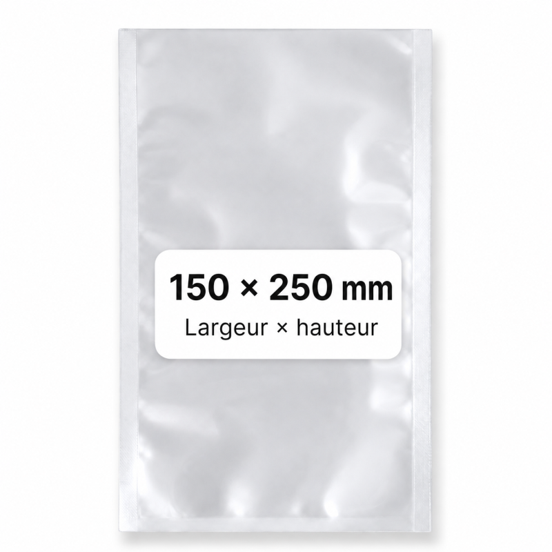 Sacs de conservation alimentaires 150 x 250 mm – 90 microns